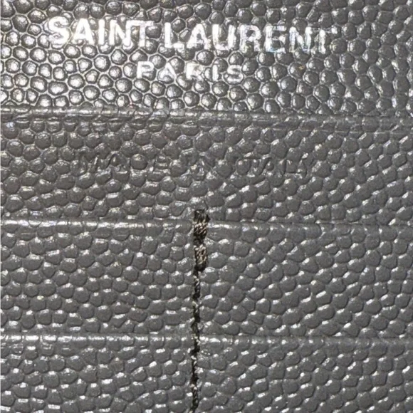 SOLD Yves Saint Laurent Gray Leather Clutch - Picture 7 of 14